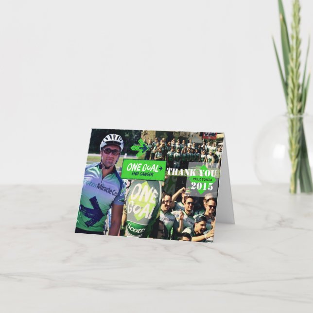 Carte pour notes 2015 de Merci de Pelotonia (Devant)
