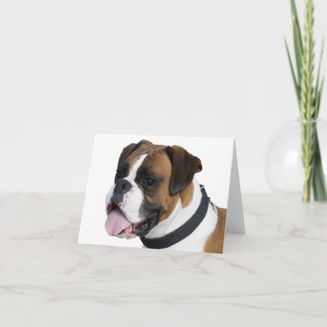 Carte pour notes blanc chien chiot boîte (Devant)