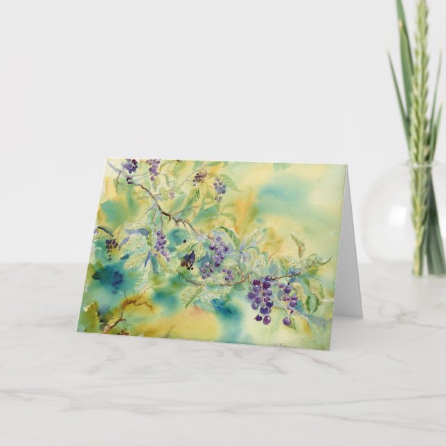 Carte pour notes blanc de chokecherries (Devant)