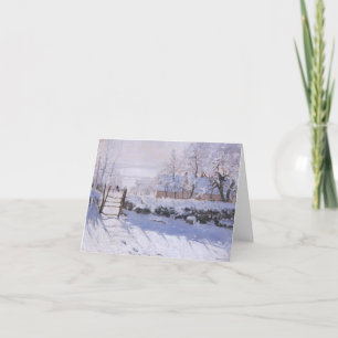 Carte pour notes blanc de la carte de Noël Monet M