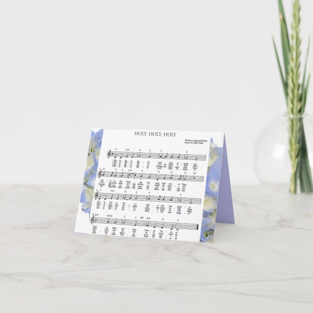 carte pour notes blanc "Saint, Saint, Saint" (Devant)