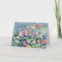 carte pour notes blanc "Zinnia Riot"