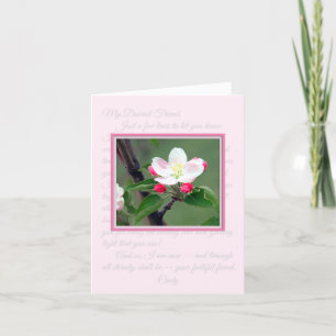 Carte pour notes classique en fleurs d'Apple rose