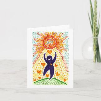 Carte pour notes d'AMOUR = de LUMIÈRE = de DIEU