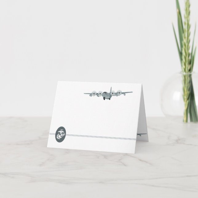 Carte pour notes d'aviation de l'usmc C-130 (Devant)