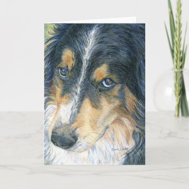 Carte pour notes de border collie (Devant)