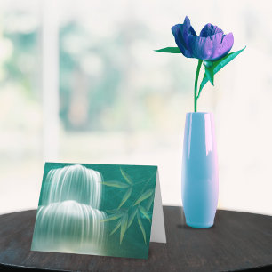 Carte pour notes de cascade zen paisible