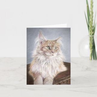 Carte pour notes de chat Maine Coon