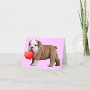 Carte pour notes de chiot de bouledogue de