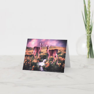 Carte pour notes de conception de cerfs communs