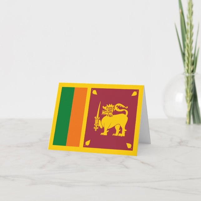 Carte pour notes de drapeau du Sri Lanka (Devant)
