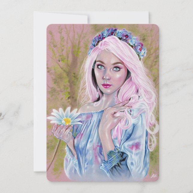 Carte pour notes de fée printanière florissante fi (Devant)