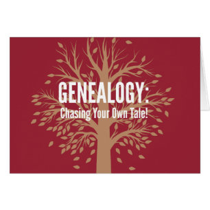 Carte pour notes de généalogie (rouge)