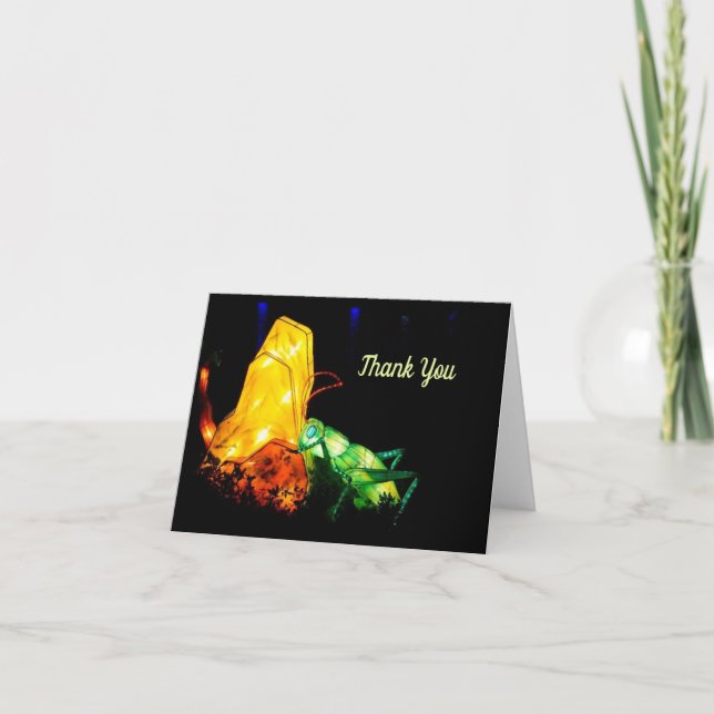 Carte pour notes de la Fête des Lanternes Chinoise (Devant)