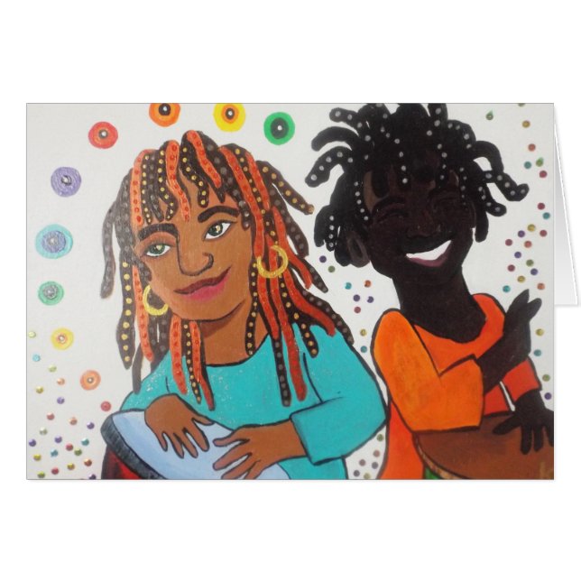 Carte pour notes de la journée du tambour  (Devant Horizontal)