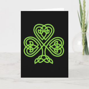 Carte pour notes de la Saint Patrick~Shamrock celt