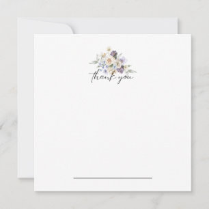 Carte pour notes de Merci floral pourpre