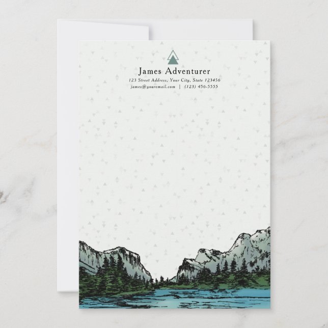 Carte pour notes de Merci inspiré par Yosemite per (Devant)