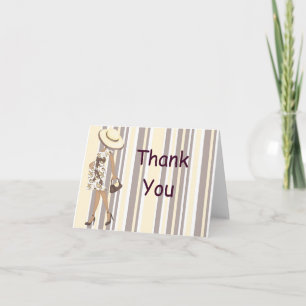 Carte pour notes de Merci Stripes & Paisley (AA)