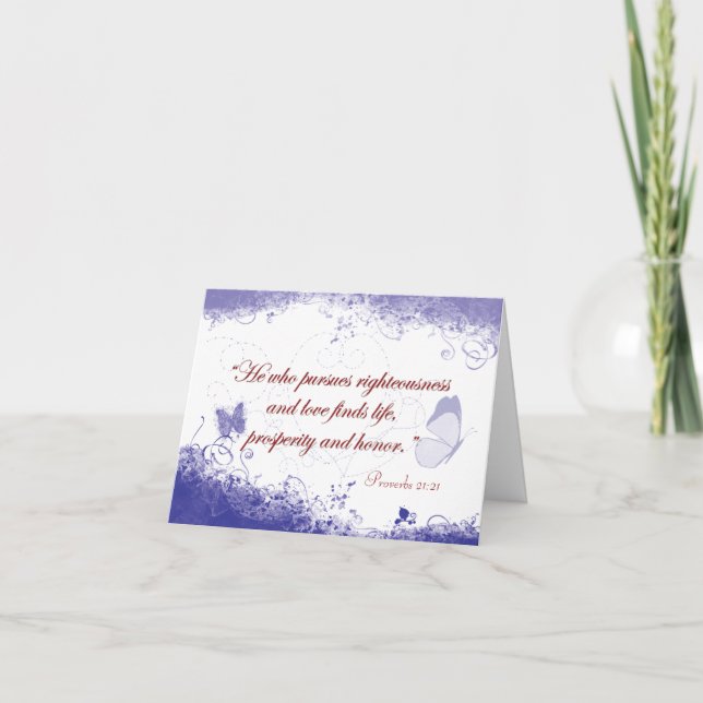 Carte pour notes de papillon de prospérité (Devant)