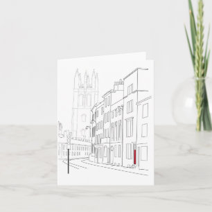 Carte pour notes de porte rouge