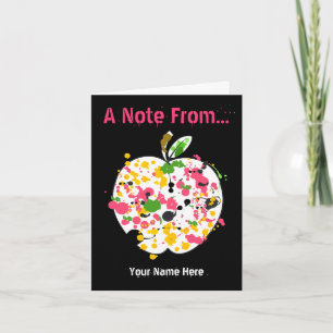 Carte pour notes de professeur - peignez