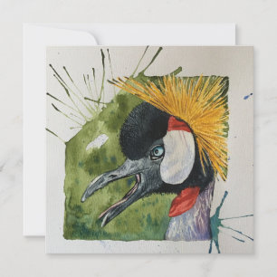 Carte pour notes de style carte postale de grue sc
