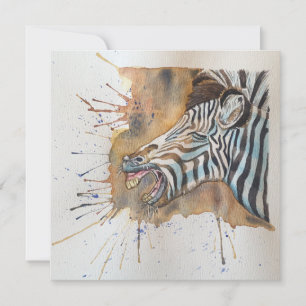 Carte pour notes de style de carte postale Zebra S