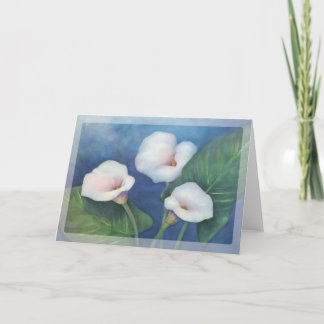 Carte pour notes de zantedeschia