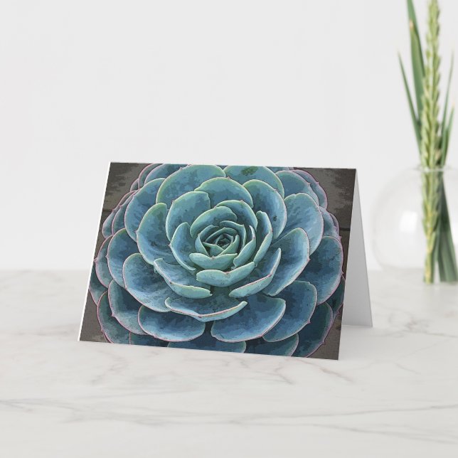 Carte pour notes d'imbricata d'Echeveria (Devant)