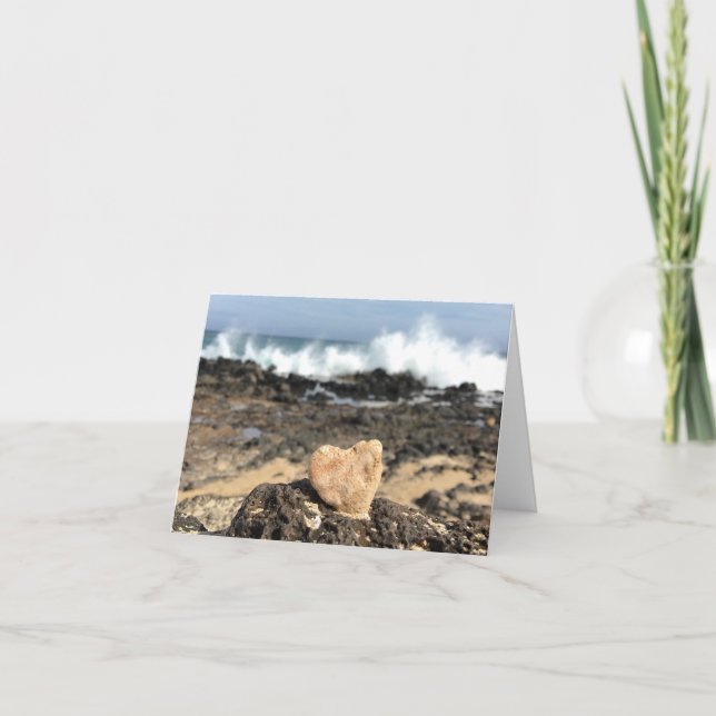 carte pour notes du coeur de plage (vide à l'intér (Devant)