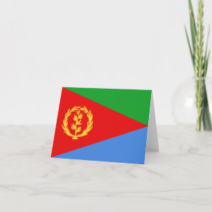 Carte pour notes du drapeau érythréen