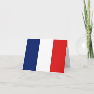 Carte pour notes du drapeau français