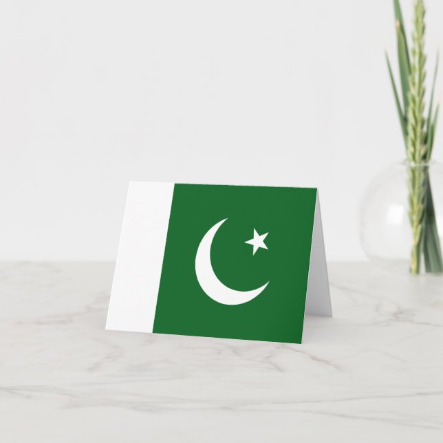 Carte pour notes du drapeau pakistanais (Devant)