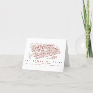 Carte pour notes du Garden of Allah Hotel, Hollywo