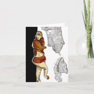 Carte pour notes fille gingembre