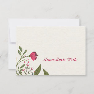 Carte pour notes floral