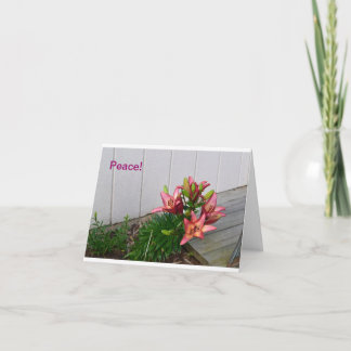 Carte pour notes floral rose