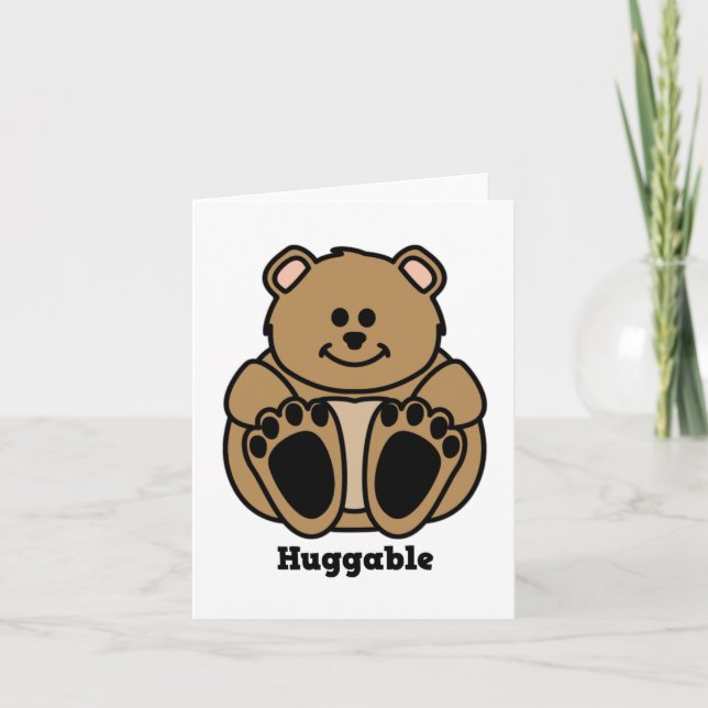 Carte pour notes gentil à croquer d'ours (Devant)