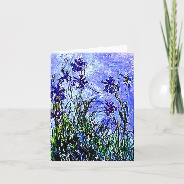 Carte pour notes Irises Claude Monet (Devant)