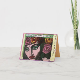 Carte pour notes-je suis à court d'oestrogène et j