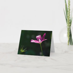 Carte pour notes magenta de fleur sauvage