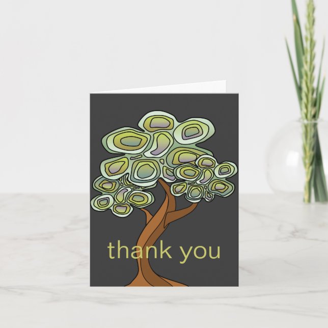 Carte pour notes Merci Eco Tree (Devant)