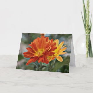 Carte pour notes orange de fleur