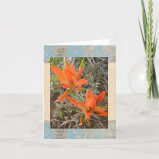 Carte pour notes peint de désert