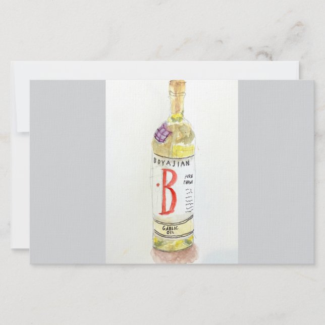 Carte pour notes plat, huile fine (Devant)