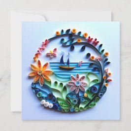 Carte pour notes plat papier Quat