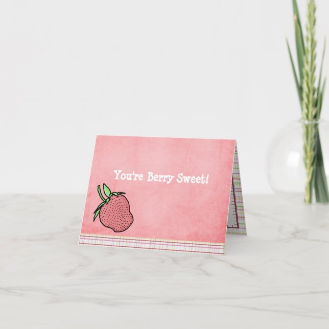 Carte pour notes plié par bonbon de baie (Devant)