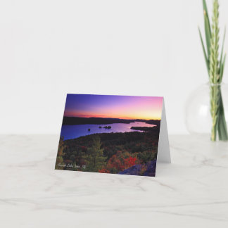 Carte pour notes :  Quatrième lac, admission, NY