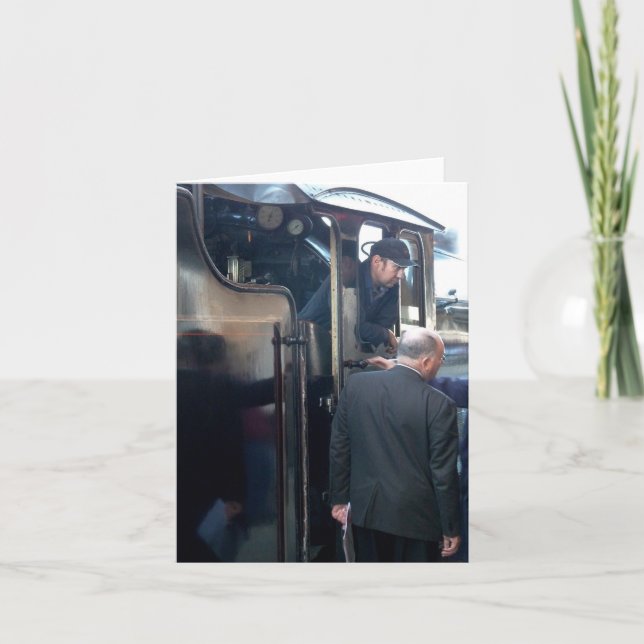 Carte pour notes : Responsable du train à vapeur (Devant)